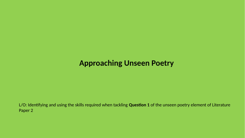 AQA Literature Paper 2: Unseen Poetry ('Talking in Bed' & 'Sonnet 130')