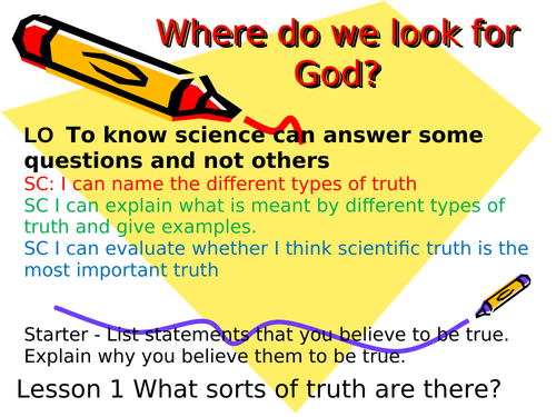 How do people come to faith? Where do we look for God? KS3 Year 7 8 or 9 Religious Studies Education