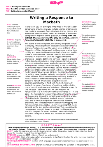 Macbeth: How to Structure a Response