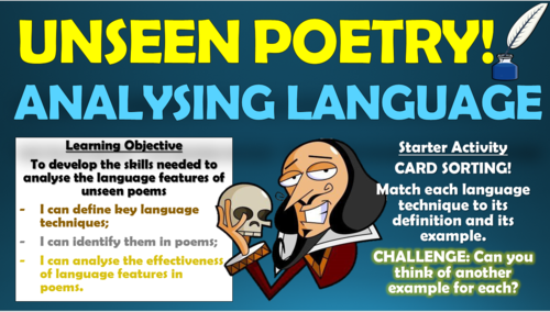 Unseen Poetry - Analysing Language!