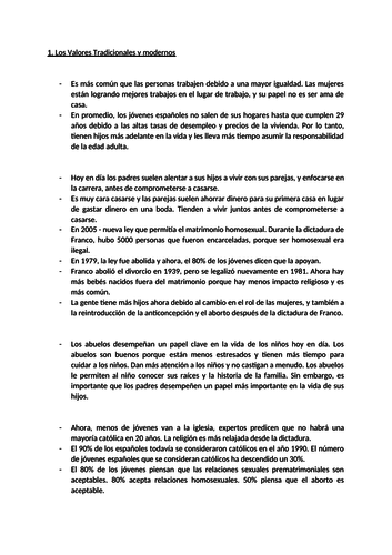 AQA Spanish AS Level Topics Notes (Book 1)