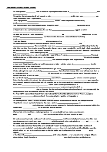 1984 essay scaffold