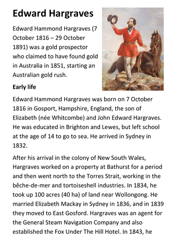 Edward Hargraves Handout