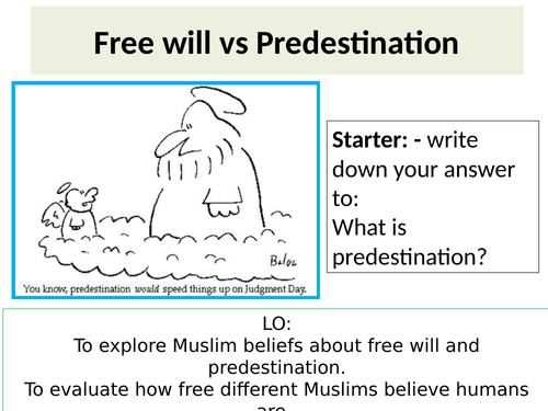 Eduqas GCSE Religious Studies Islam - Al Qadr Predestination Lesson