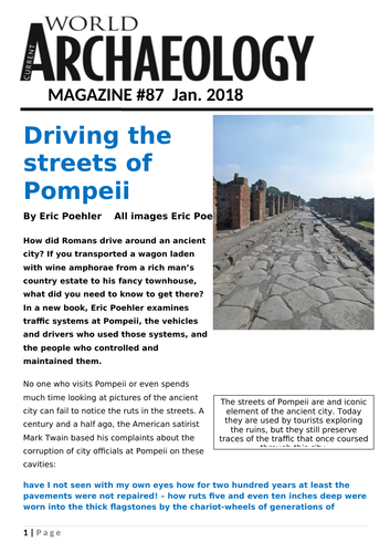 Ezine article: Driving the streets of Pompeii