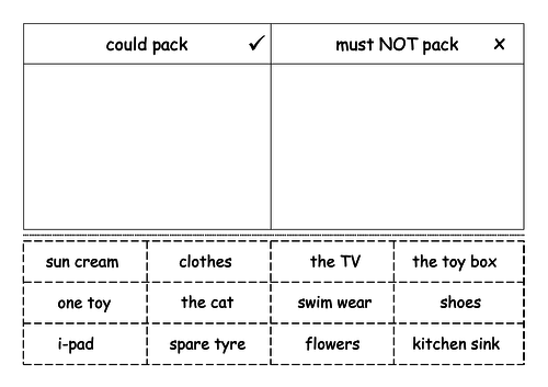 Holidays/transport sorting boards.