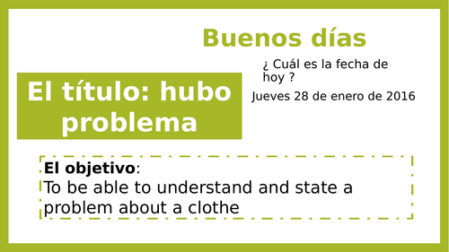 KS3 Spanish  La moda - Clothes. hubo problema