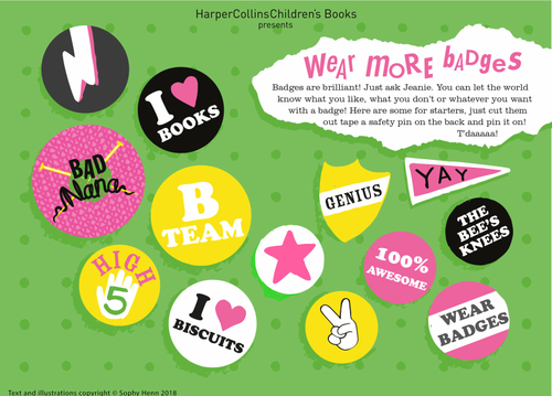 Bad Nana | Sophy Henn. Make your own badges!