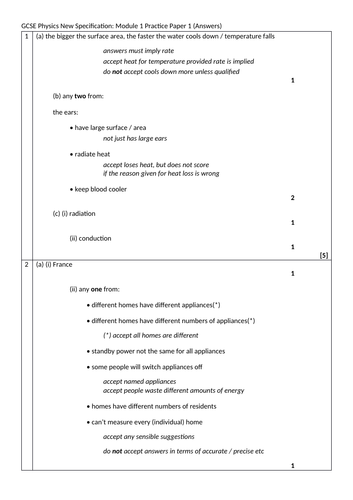 GCSE Physics Practice Paper