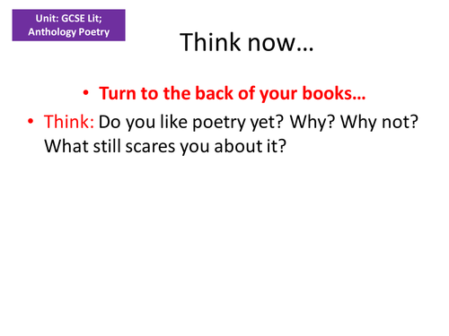 AQA Anthology Poetry revision activity - Power & Conflict