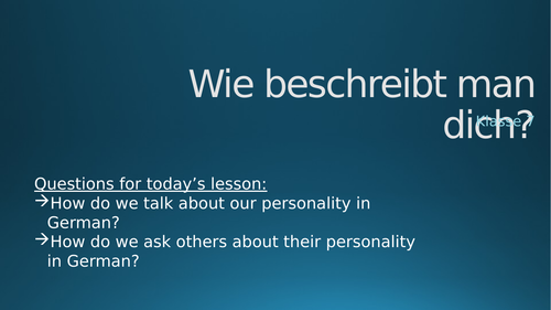 Wie beschreibt man dich?