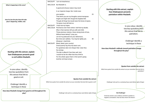 Macbeth Theme Learning Mat 2