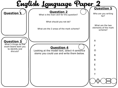 AQA English Language Paper 2 8700 revision lesson recap