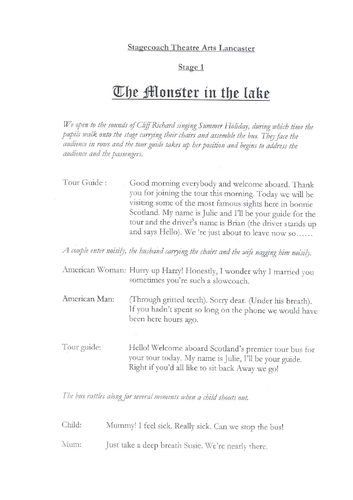 A short play comedic play about the Lochness Monster