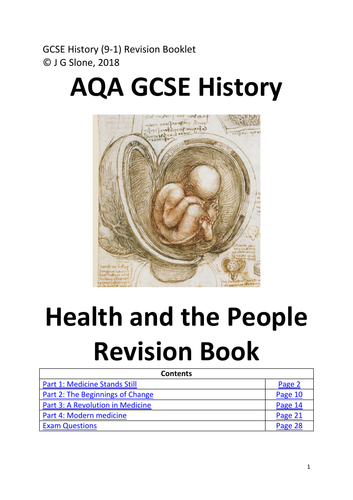 AQA GCSE History (9-1) Health and the People: Detailed Notes  / Revision Book