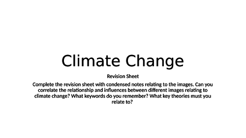 Climate Change - Revision