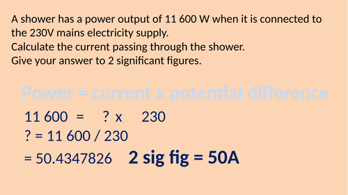 AQA Physics Equation Practise