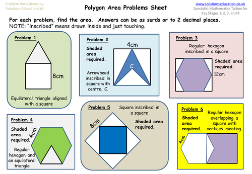 Regular Polygon Area Problems