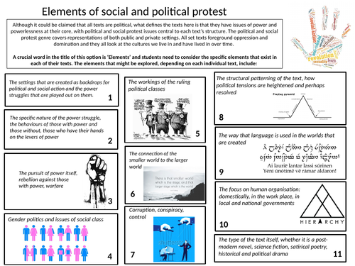 Social and Political Protest Elements