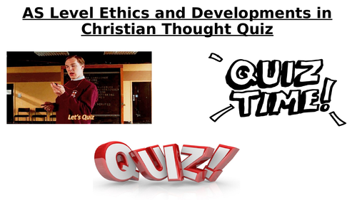 OCR Ethics and Developments in Christian Thought Quiz