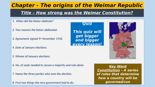 The Weimar Constitution