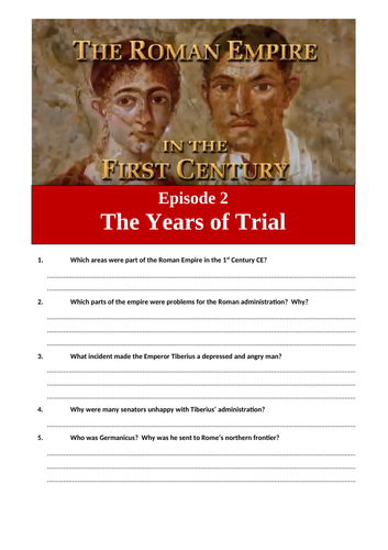 Rome in the First Century. Episode 2: The Years of Trial.