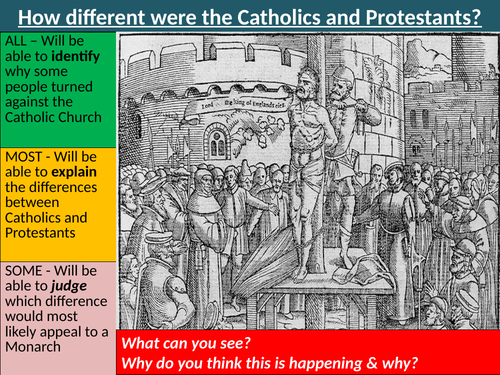 Difference Between Catholics And Protestants Teaching Resources 