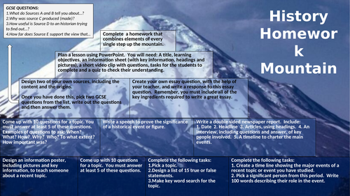 History Homework Mountain