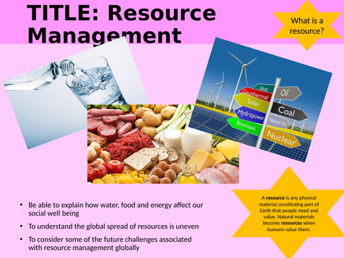 Intro to resource management
