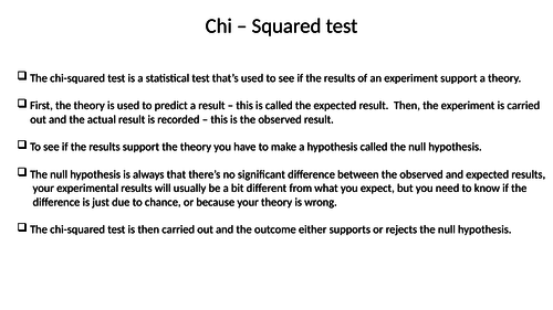 Chi-squared test