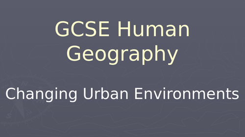 GCSE Geography Urban Environments SOW