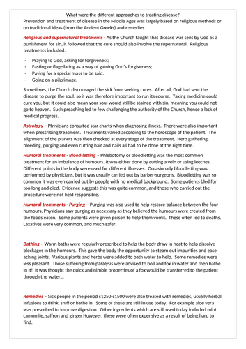 Middle Age treatments (medicine through time)