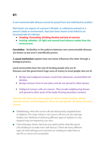 AQA GCSE BIOLOGY 9-1 CHAPTER B7: COMPLETE REVISION