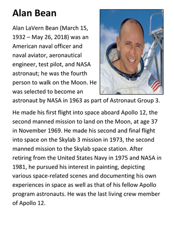 Alan Bean Handout