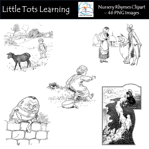 Nursery Rhymes Clipart Bundle - Commercial Use