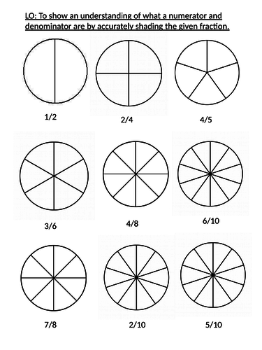 FRACTIONS-Shading in shapes