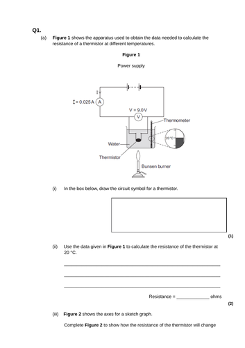 gcse aqa physics electricity revision worksheets ht 6 teaching resources