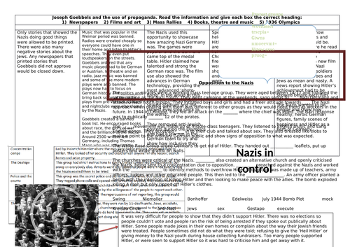 Grades 9-1 AQA Germany revision activities