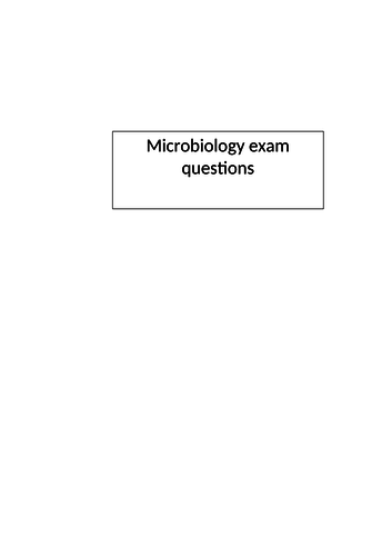 AQA Microbiology exam questions