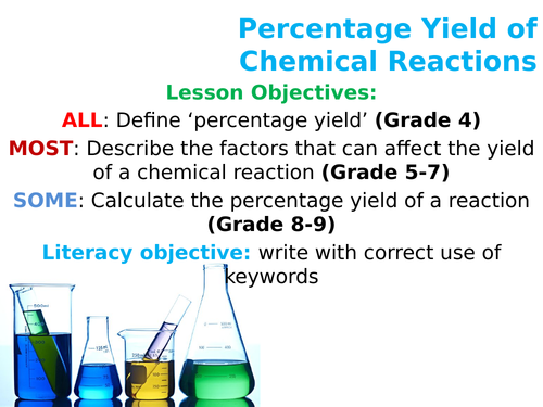 2018 AQA GCSE Chemistry Unit 1 (C1): Quantitative Chemistry - Percentage Yield L5