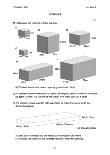 GCSE Edexcel Maths Shapes Volumes 1