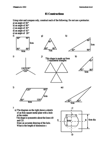 GCSE Edexcel Maths Shapes Constructions