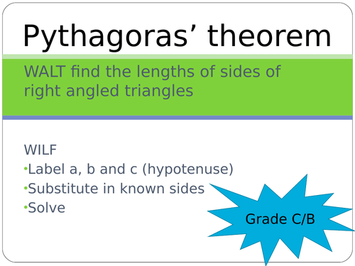 GCSE Edexcel Maths Shapes  Pythagoras theorem