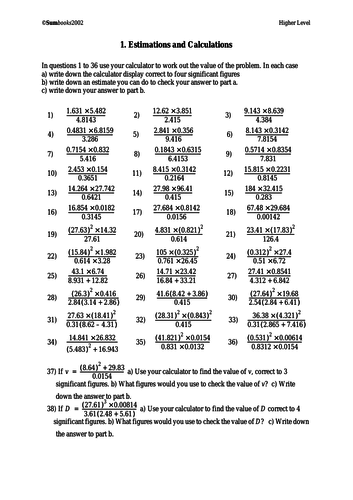 GCSE Edexcel Maths  Number Estimation