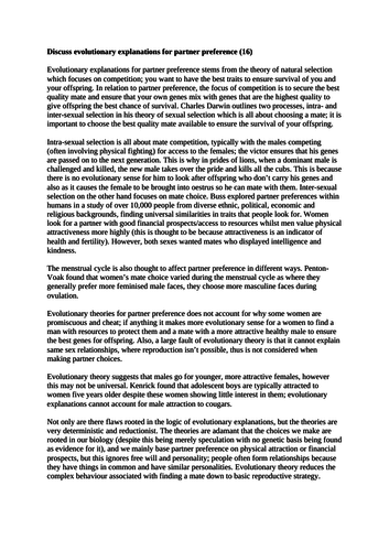 A-level AQA Psychology Relationships: Evolutionary explanations for partner preference 16 mark