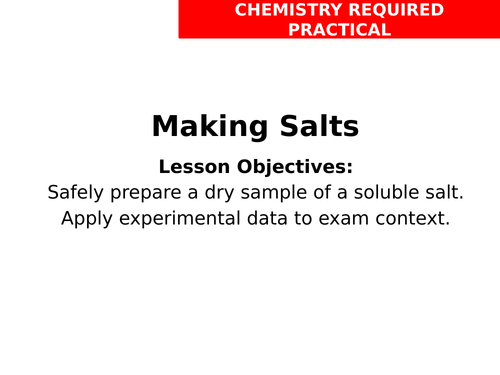 2018 AQA GCSE Chemistry Unit 1 (C1): Making Salts Required Practical