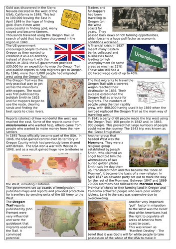 What factors encouraged migration West? (American West)