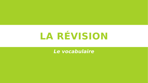 Vocab Quiz/Revision