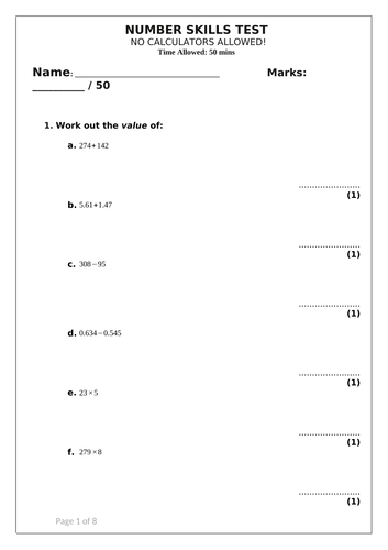 gcse-edexcel-maths-number-revision-assessment-teaching-resources