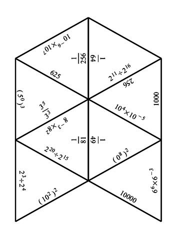 GCSE Edexcel Maths Number Tarsia Power and Roots